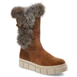 Braune Stiefel Pollonus Gefütterte Lederschuhe, 41
