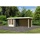 Karibu Gartenhaus Askola 2 mit 280 cm Schleppdach und Rückwand – 19 mm-213 x 217 cm-terragrau