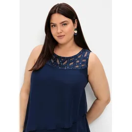 sheego Etuikleid Blau 56