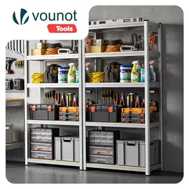 VOUNOT Lagerregal Holz 150x70x30cm braun