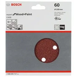 Bosch Accessories Expert for Wood 2608605717 Exzenterschleifpapier mit Klett, gelocht K?rnung (num)