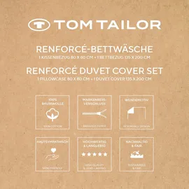 Herding TOM TAILOR Bettwäsche-Set "CHECK & STRIPES (light Grey & crisp White' - 80-x-80-cm-135-x-200-cm