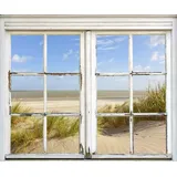 Queence Wandsticker Dünen, Wandsticker, Wandbild, selbstklebend, Dünen, Sand, 3D beige 40 cm x 60 cm x 0,1 cm