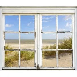 Queence Wandsticker Dünen, Wandsticker, Wandbild, selbstklebend, Dünen, Sand, 3D beige 40 cm x 60 cm x 0,1 cm