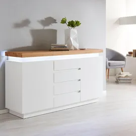 MCA Furniture Romina 150 x 81 x 40 cm weiß/eichefarben