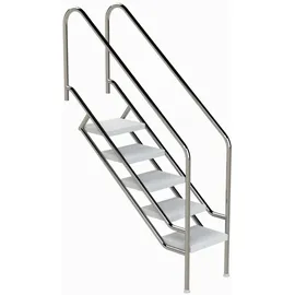 Ideal Edelstahl Modell 08.1 Treppe Miami 139,9 cm x 133,8 cm Edelstahl/ABS