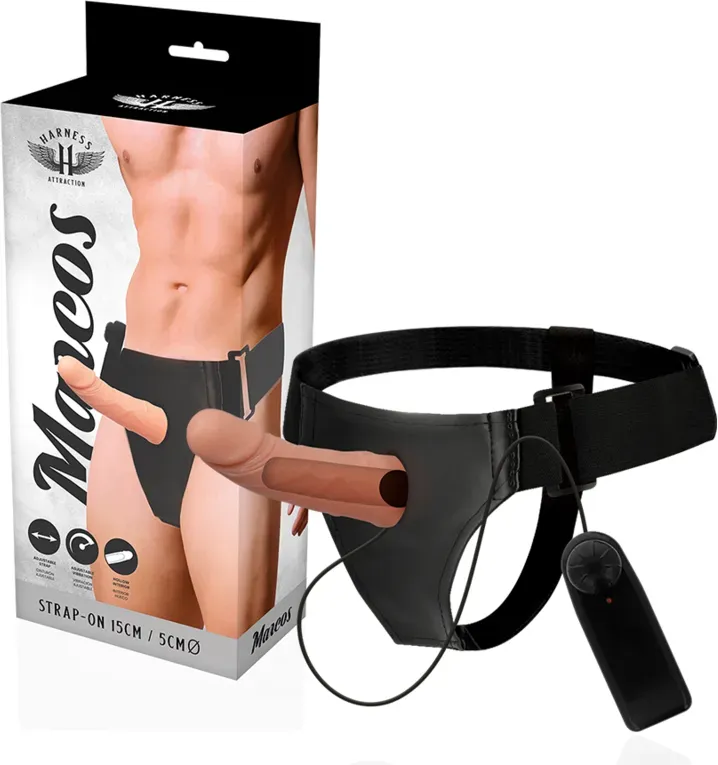 HARNESS ATTRACTION - RNES HOHLRAHMEN MIT VIBRATOR 15 CM -O- 5 CM