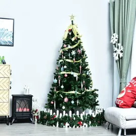 Homcom Weihnachtsbaum Tannenbaum Christbaum 1000 Äste Fichte PVC Metall,