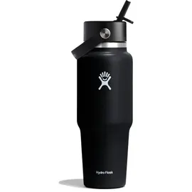 Hydro Flask 32 oz Wide Flex Straw Travel Bottle - schwarz