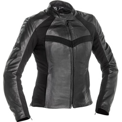 Richa Catwalk Damen Motorrad Lederjacke, schwarz, Größe 36
