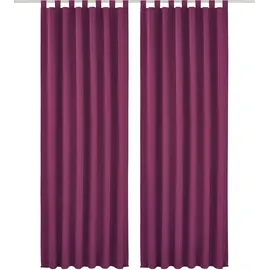 OTTO home Vorhang OTTO HOME "Raja" Gr. 2, lila (beere), B:140cm H:175cm, Polyester, Recyceltes Material, Gardinen, 2er-Set, Bestseller, einfarbig, modern, pflegeleichte Mikrofaser