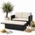 MuCoLa Polyrattan Loungesofa schwarz