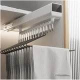 Ausziehbarer Hosenbügel aus Edelstahl für Kleiderschrank-Organisation, platzsparender und multifunktionaler Hosenhalter mit 625 mm Länge
