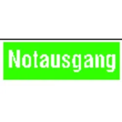 Rettungsschild "Notausgang" Alu 400x140mm - grün