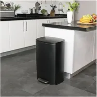 Kitchen Move Küchenabfalleimer mit Pedal 50 l Schwarz Kitchen