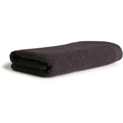 Duschtuch MÖVE "Bliss", grau (graphite), B:67cm L:140cm, Walkfrottier, Obermaterial: 100% Baumwolle, Handtücher (Packung), Perlstruktur mit leichtem Massageeffekt