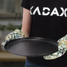 Kadax Pizzaform, Pizza-Pfanne mit Löchern, Backblech aus verzinktem Blech