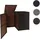 Mendler 2er-Mülltonnenverkleidung HWC-E25, Mülltonnenbox Mülltonnenabdeckung, Poly-Rattan 2x120l ~ braun