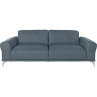 2,5-Sitzer W.SCHILLIG "montanaa", blau (blau z69), B:232cm H:78cm T:94cm, Sofas, mit Metallfüßen in Silber matt, Breite 232 cm