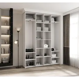 abiks möbel Drehtürenschrank COMO 180 x 245,5 x 40 cm Weiß/Gold