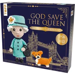 TOPP 18419 Häkelset God save the Queen - Das inoffizielle Häkelset mit Anleitung und Material für Queen und Corgi zum Selber-Häkeln