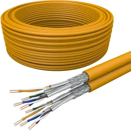 Draka UC900 HS23 Cat 7 S/FTP PiMF LSZH Halogenfrei AWG 23/1 Installationskabel Datenkabel PoE 100% m), Netzwerkkabel Verlegekabel LAN Kabel 100m Trommel - Orange