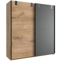 WIMEX Schwebetürenschrank Liverpool 180 x 198 cm Holzoptik Braun Eiche