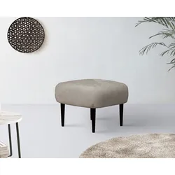 Polsterhocker "Dinah", grau (silbergrau), B:64cm H:48cm T:64cm, 100% Polyester, LEGER HOME BY LENA GERCKE, Hocker, passend Zum Sessel "Dinah"