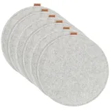 MIQIO Sitzkissen 35 x 35 x 5 cm grau 6-tlg.