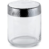 Alessi Veneer PU05/75 - Hermetischer Design-Küchentopf, Glasgefäß mit Deckel aus Edelstahl 18/10 mit geprägtem Dekor