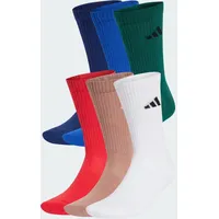 Adidas Cushioned Crew Socken 6er Pack Royal Blue / Dark Blue / Warm Clay / Pure Ruby 43-45