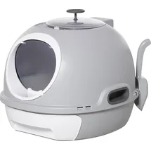 PawHut Katzenklo Bodenschale Schaufel Tragbar PP abs, Grau 47 x 55 x 44 cm -