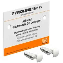 OBO 7214725 Kennzeichnungsschild für Photovoltaik-Kanal Polyvinylchlorid weiß KS-BSKP DE
