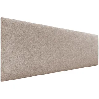 DHOME Kopfteil aus Kunstleder oder Stoff, einfarbig, gepolstert, luxuriös, sandfarben, 135 cm (Betten 120/135/140))