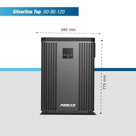 Poolstar Full Inverter Vertical Wärmepumpe schwarz One Size