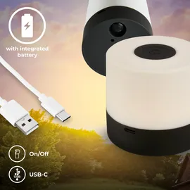 B.K.Licht Außen-Tischleuchte LED 7 cm Akku schwarz 1 Stk.