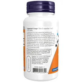 NOW Foods L-Carnitin 250 mg Kapseln 60 Stück