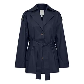 Fransa Wintermantel "Jacke FRNINA", Damen, Gr. L, blau (navy blazer), Obermaterial: 100% Baumwolle CO., Mäntel Wintermantel