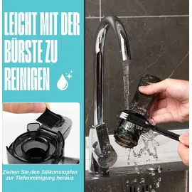 ventray Essential Ginnie - Kaltpress Entsafter, Slow Juicer mit 60 U/min 45mm Einfüllöffnung), BPA-frei, 400ml, Einfache Reinigung - Schwarz