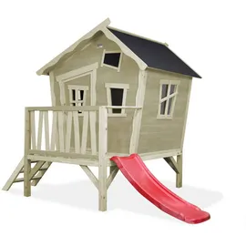 EXIT TOYS Spielhaus Crooky 300 graubeige 50.43.00.00