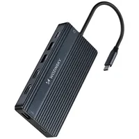 wozinsky USB-C Hub 14 1 Wozinsky WDS03Y5S Multifunktional, Aluminium, 3 Monitore, 15 cm Kabel - Grau