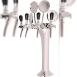 ich-zapfe Schanksäule Chrom 4-leitig, elegant, `Topp-Qualität!` (Paketpreis)