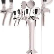 ich-zapfe Schanksäule Chrom 4-leitig, elegant, `Topp-Qualität!` (Paketpreis)