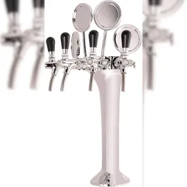 ich-zapfe Schanksäule Chrom 4-leitig, elegant, `Topp-Qualität!` (Paketpreis)