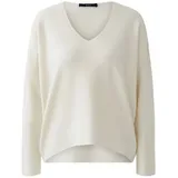 Oui Feinstrickpullover Weiß 34