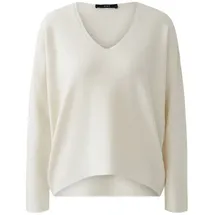 Oui Feinstrickpullover Weiß 34