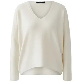Oui Feinstrickpullover Weiß 34