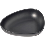 LindDNA - Curve Stoneware tiefer Teller, 22 x 19 cm, schwarz