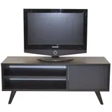 moebel-direkt-online Heike TV-Möbel 110 x 40 x 44 cm Schwarz Metall/Massivholz/Melamin/Holzwerkstoff