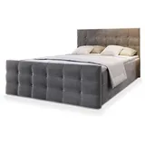 masseno Boxspringbett SLAT 160 x 200 cm Grau